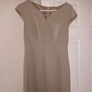 Alex Marie- Beige/tan dress cap sleeve dress